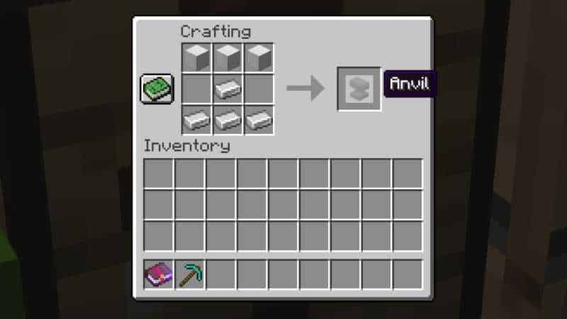 Minecraft Villager Trading Anvil Crafting Recipe