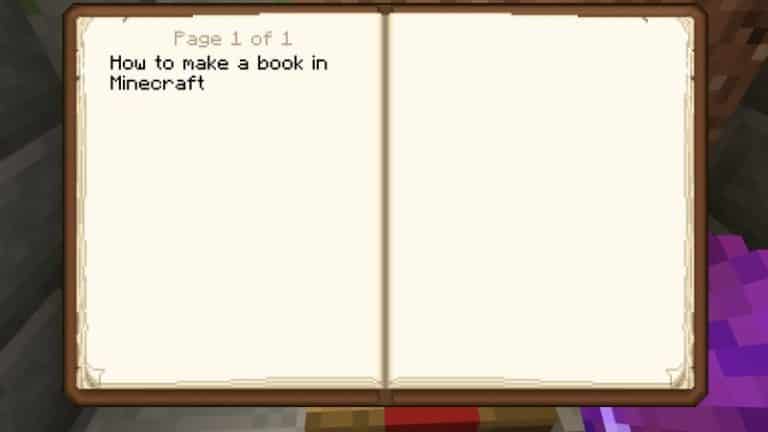 How to make and use a book in Minecraft