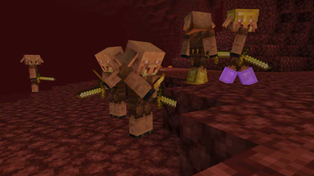 Minecraft Piglin Bartering Trading Gold for valuable loot WePC Gaming