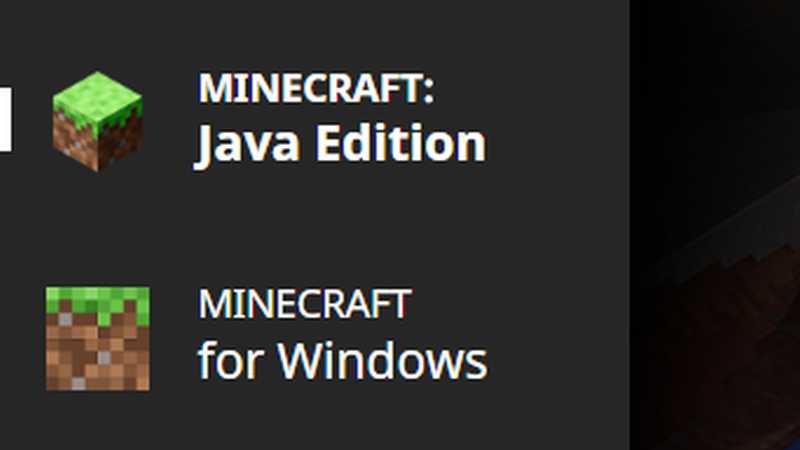 Different Minecraft Editions PC Java Bedrock Windows