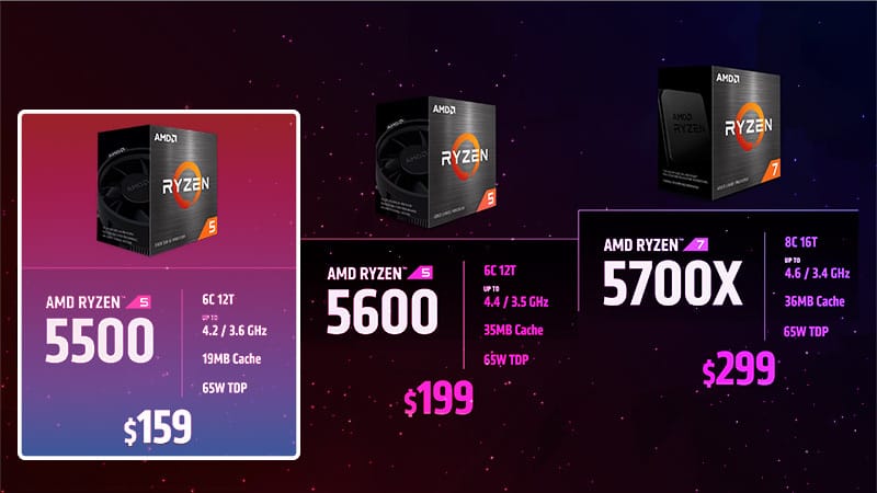 Ryzen 5500 5700X 1