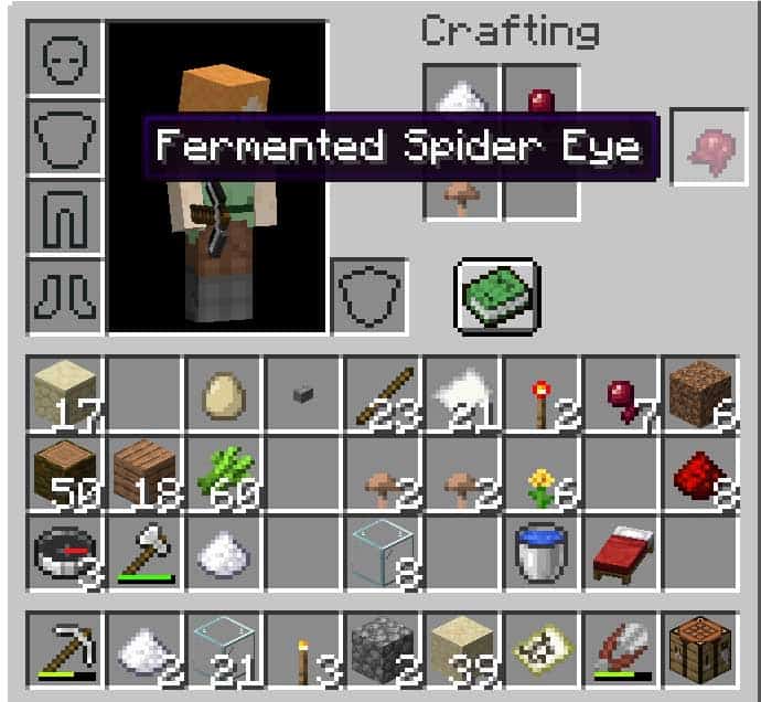 How to craft Fermented Spider Eye in Minecraft WePC