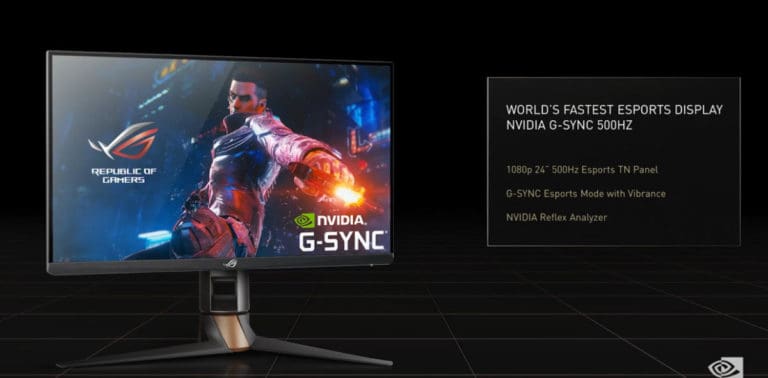 500 Hz nvidia gsync rog monitor