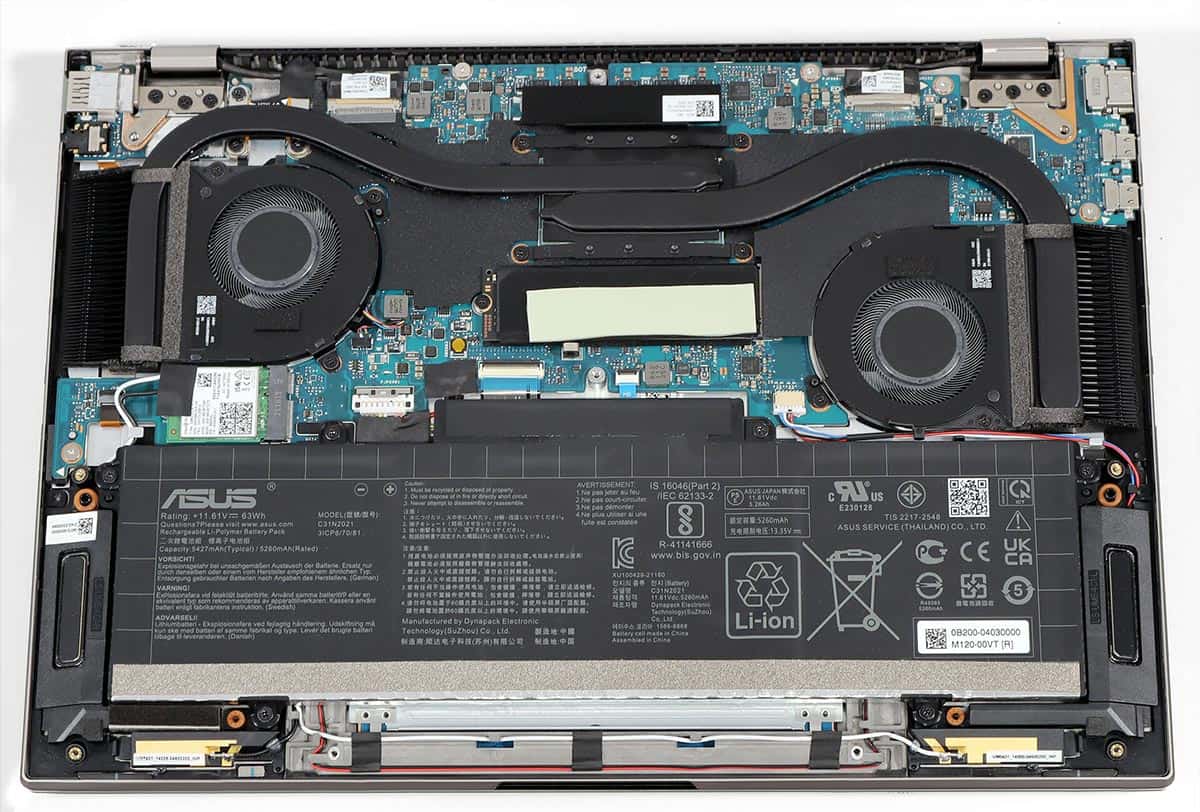 ACER Zenbook 14X OLED Space Edition internals 1