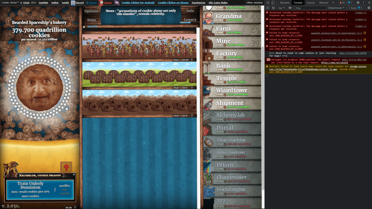 Breaking Cookie Clicker With Using IO Auto Clicker (Android