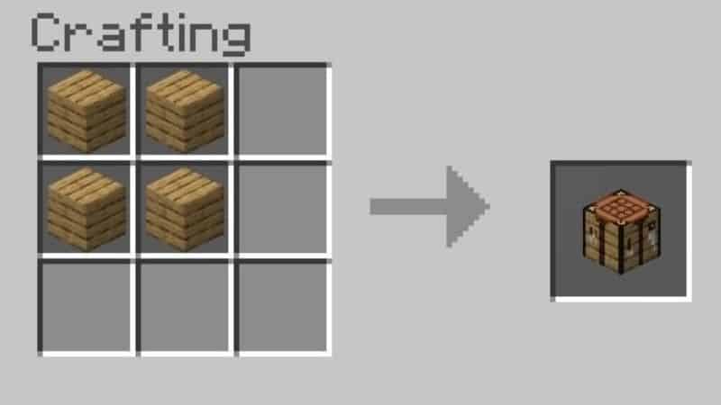 Create a Minecraft Crafting Table
