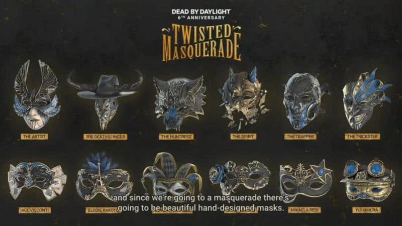 Dead by Daylight DBD Twisted Masquerade masks