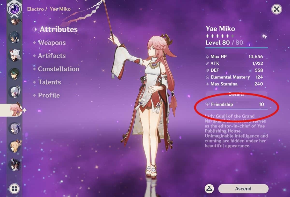 Genshin Impact Friendship Level How to Increase and Farm EXP WePC