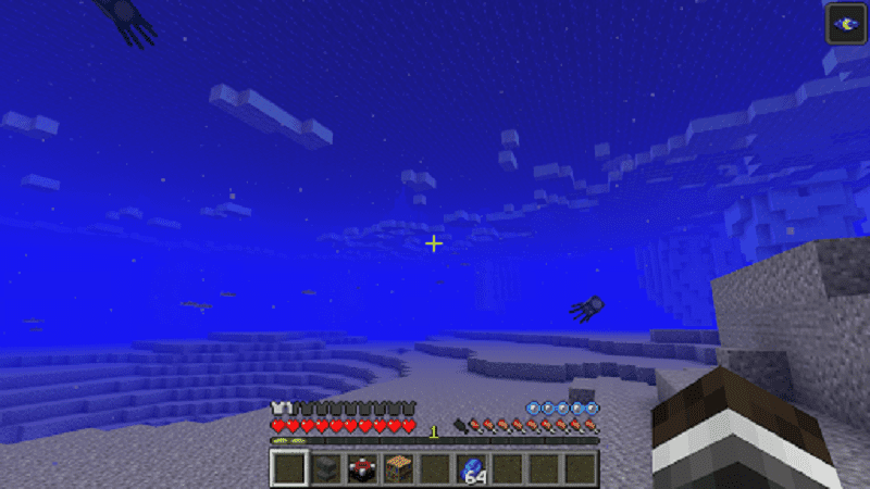 How long can you breathe underwater with your breath in Minecraft?