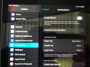 How to take a screenshot on iPad assistivetouch