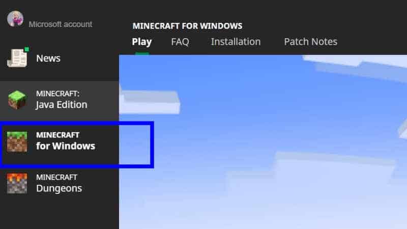 Minecraft Launcher Windows Edition