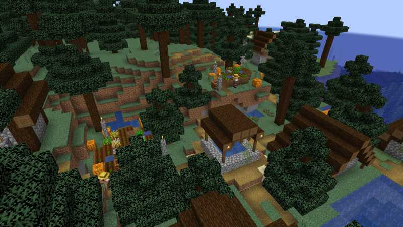 Minecraft Taiga Village Villager trades emeralds