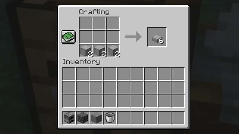 Minecraft crafting Smooth Stone Slabs