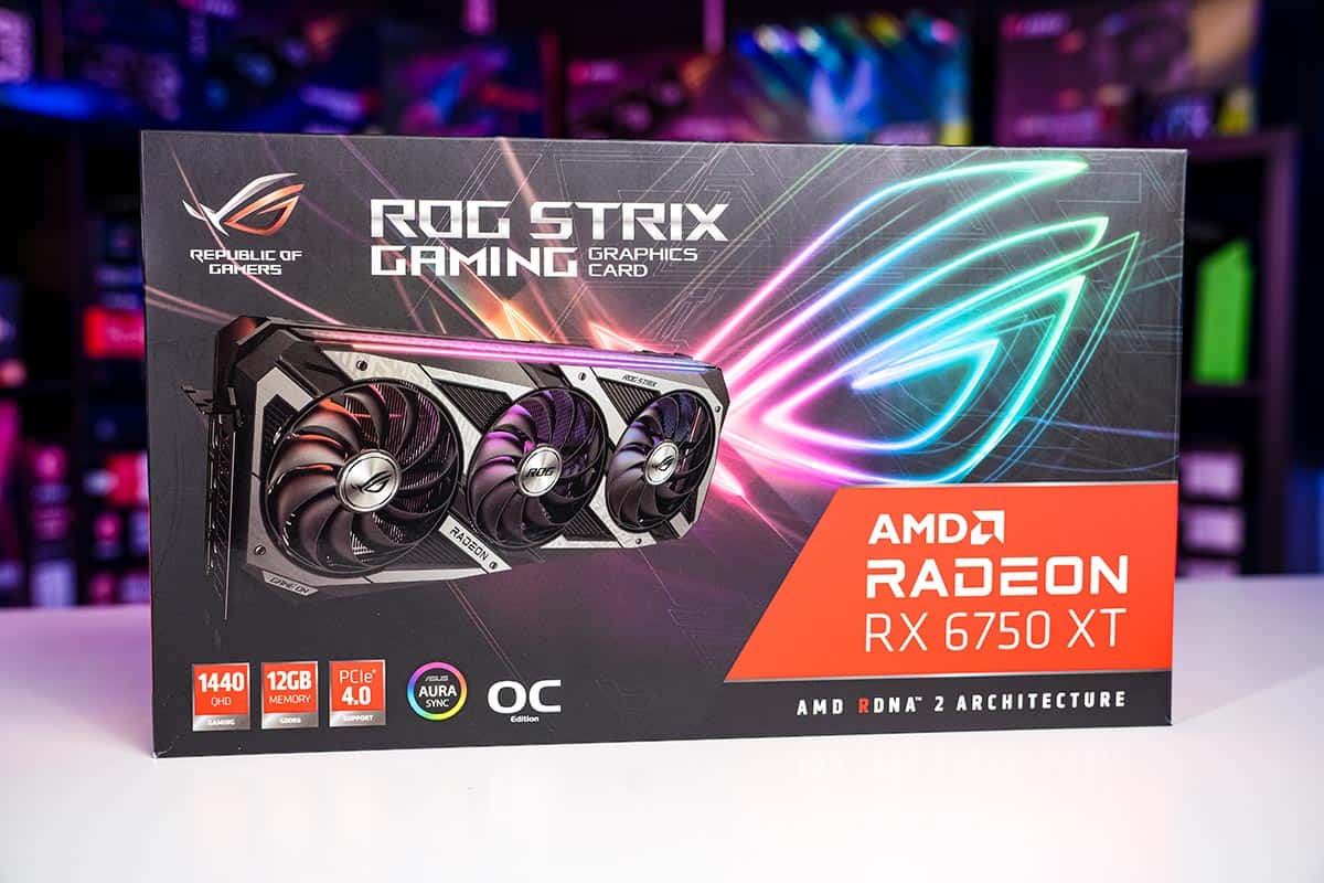 ROG Strix RX 6750 XT box