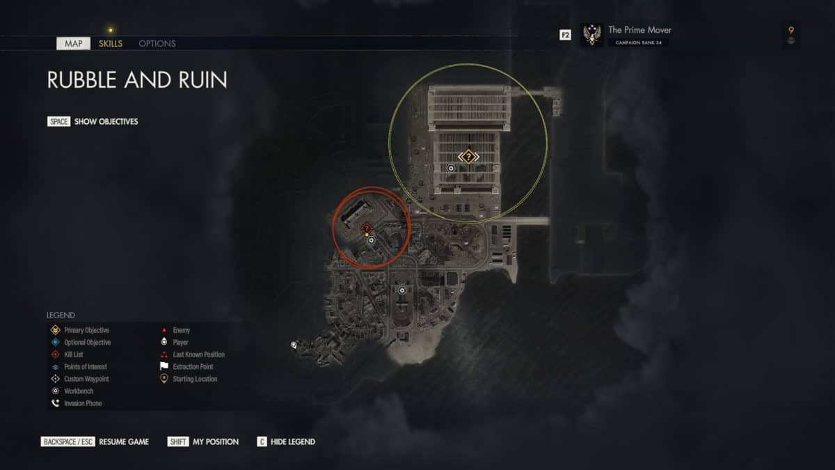 Rubble and Ruin Workbench locations Mission 8