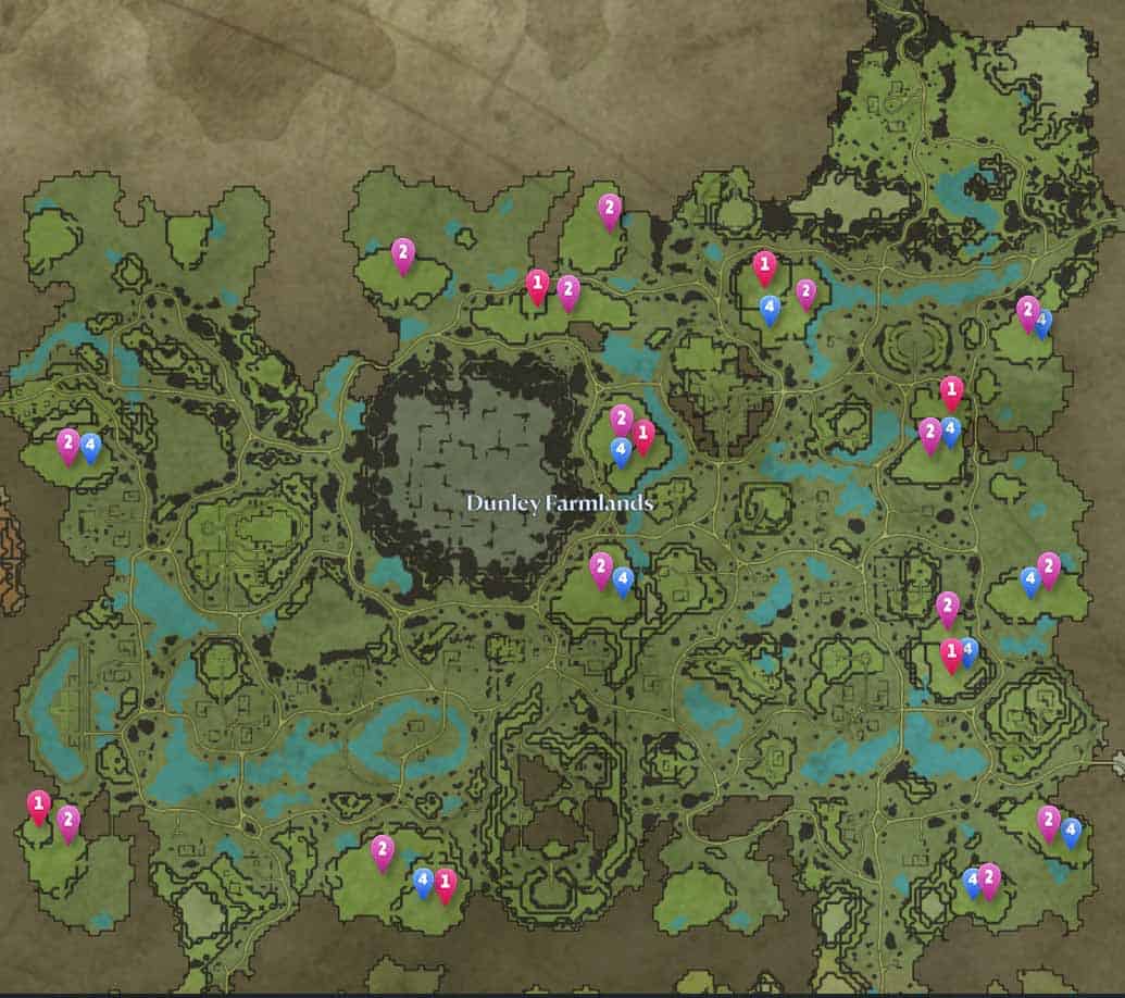 V Rising Dunley Farmlands Base locations