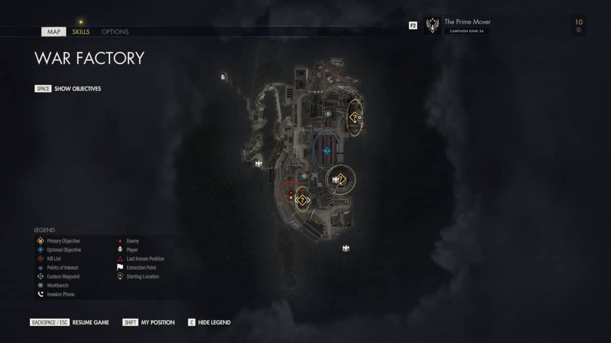 War Factory Stone Eagle locations Mission 4