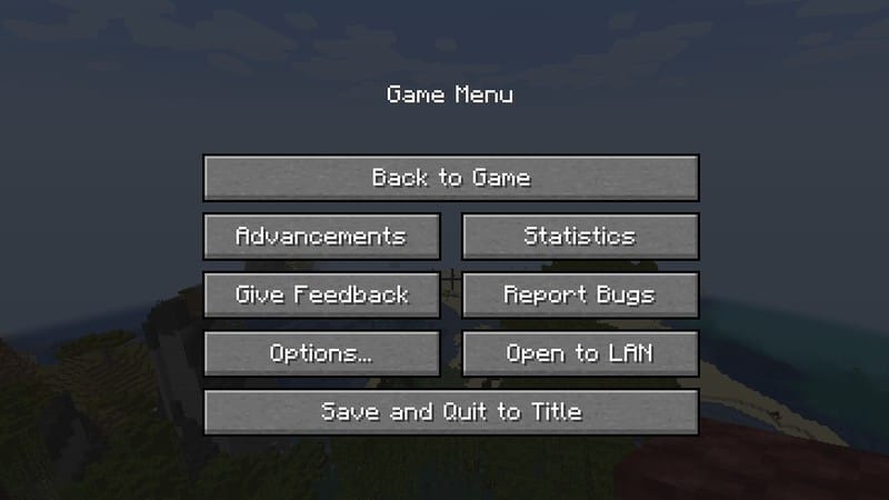 Game Menu Minecraft 1.19 Cheats