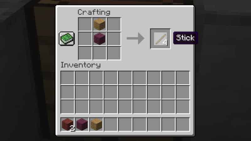 miencraft stick recipe