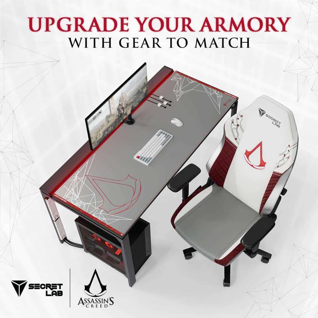 Secretlab Assassin s Creed Collection chair and desk accessories