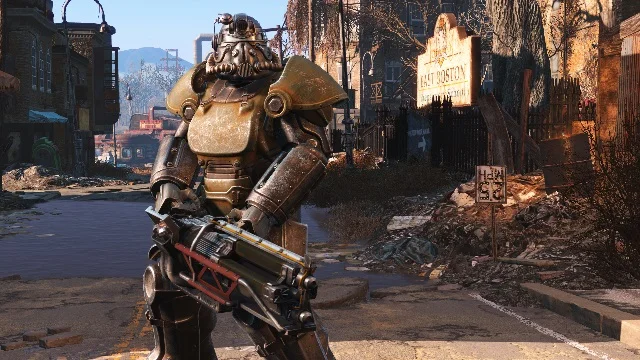A screenshot of Fallout 4 on the console in 2017.