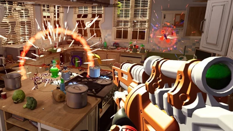In-game screenshot of Hypercharge with a sniper gun