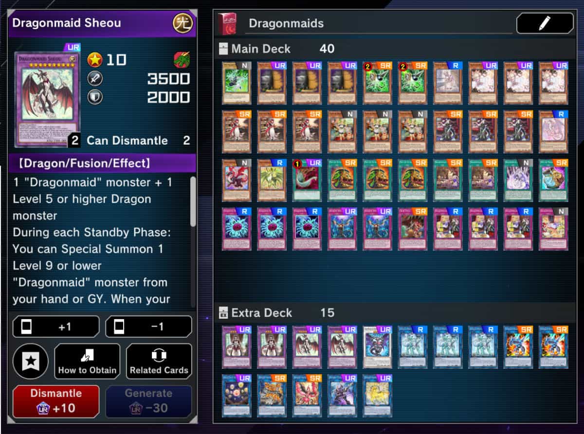 Dragonmaid Deck In Master Duel