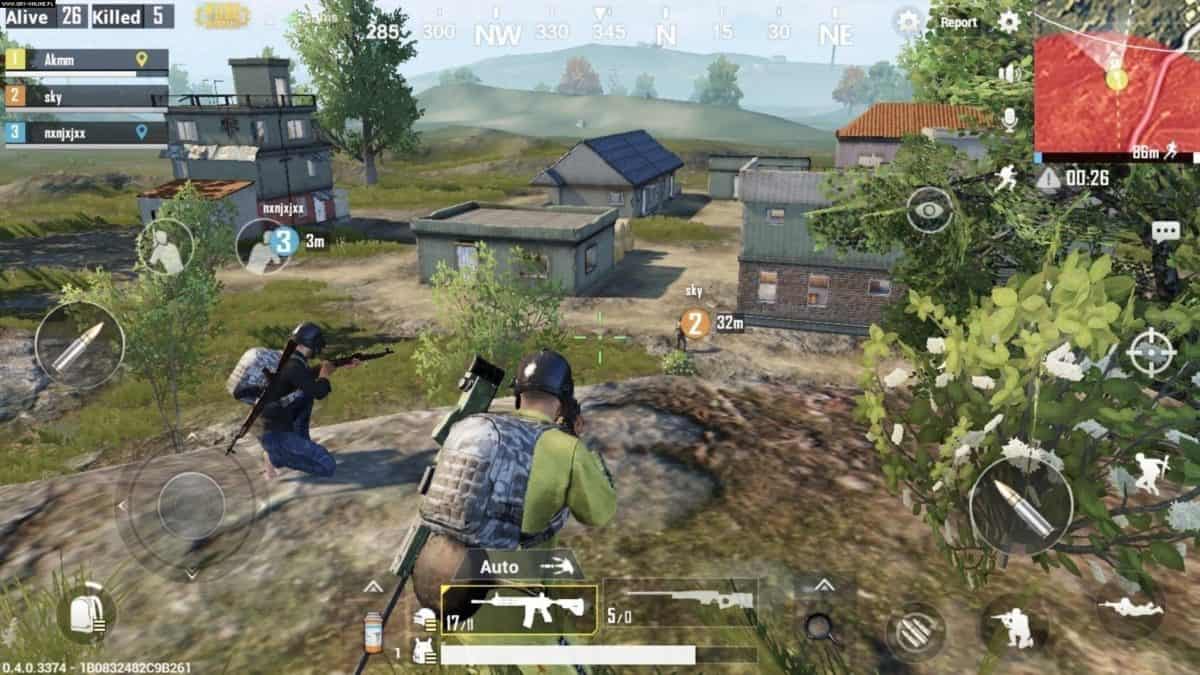 In-game screenshot of PUBG Mobile on mobile from gamespot