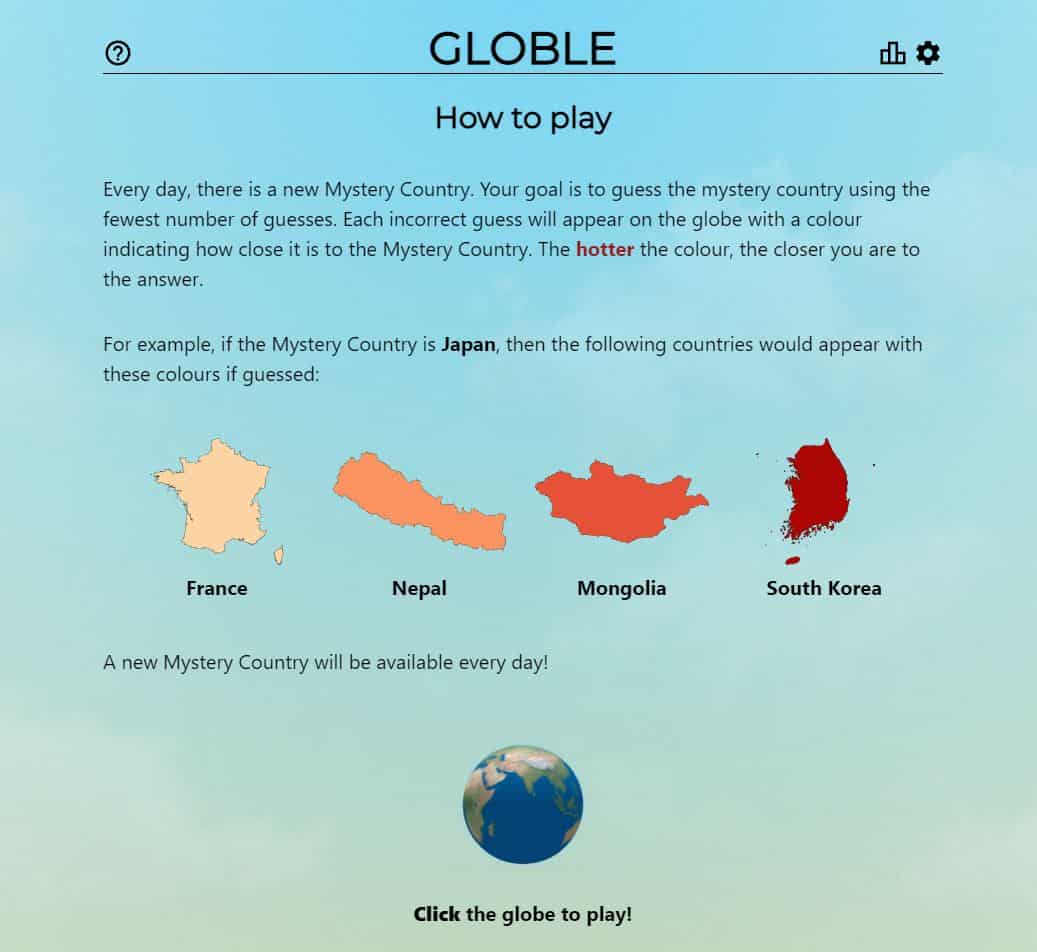 how to play Globle game global game