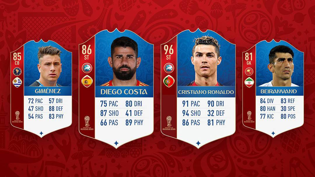 The FIFA 18 World Cup mode Ultimate Team cards 