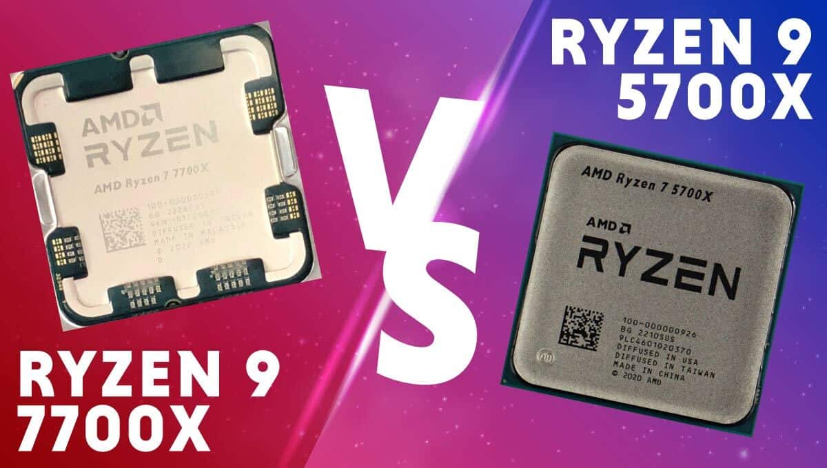 AMD Ryzen 7 7700X vs Ryzen 7 5700X 