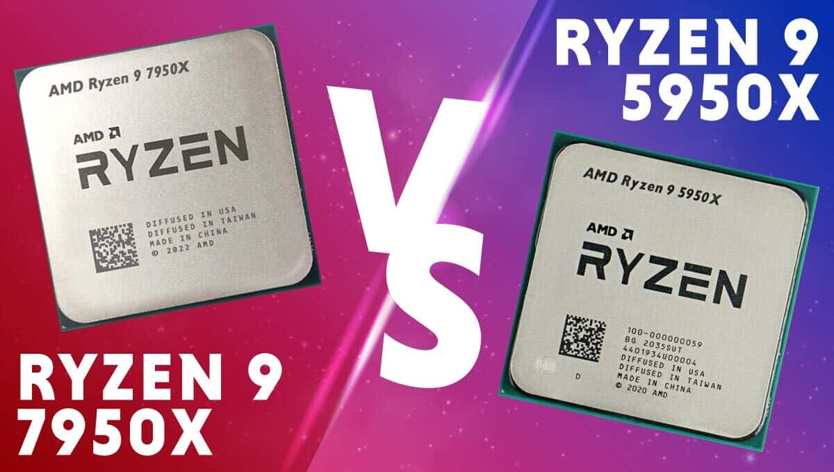 AMD Ryzen 9 7950X vs Ryzen 9 5950X 