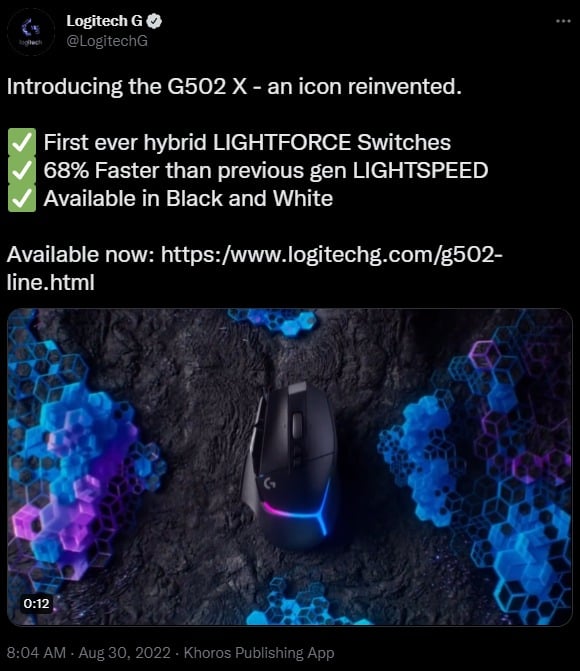 Logitech G - USB-C confirmed. Lock in your G502 X today