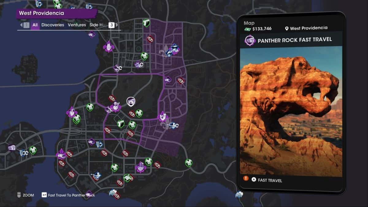 panther rock map location
