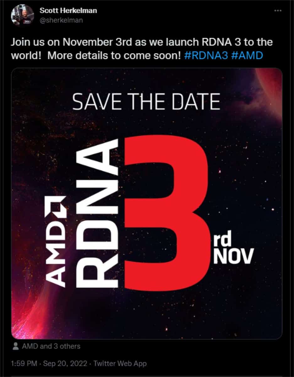 AMD Radeon RDNA 3 release date