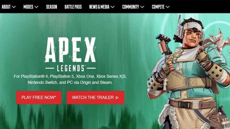 Apex Legends Main Website Homepage