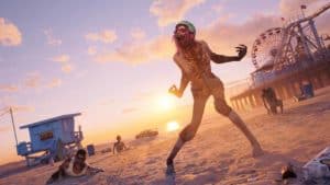 Dead Island 2 Gameplay Screenshot of Zombie on beach