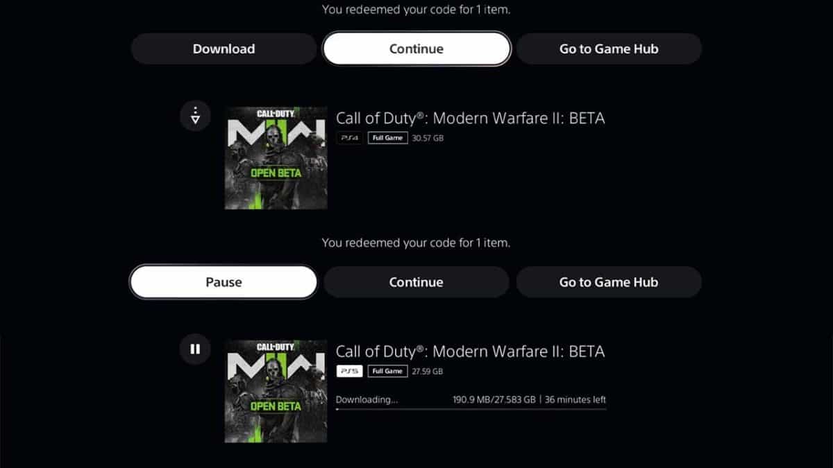 Modern Warfare 2 Beta Download Size From PlayStation Store