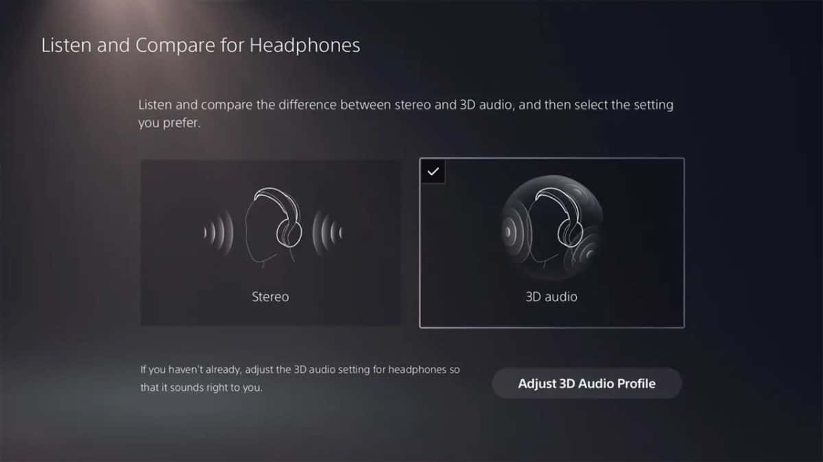 PS5 Update September 2022 3D audio comparison