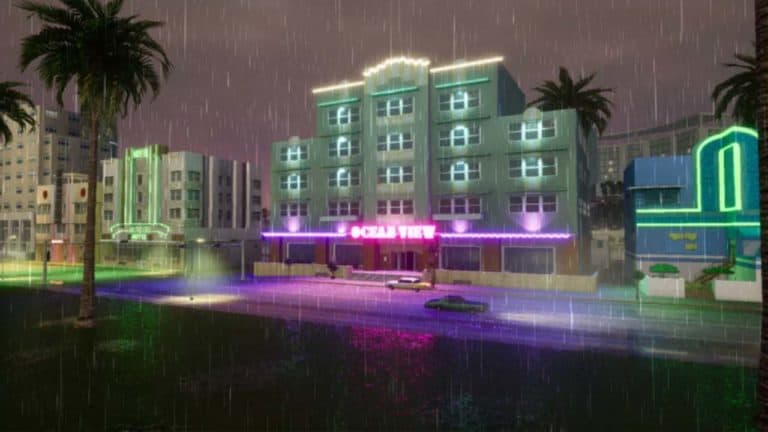 Rainy Vice City Streets for GTA 6