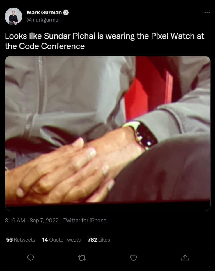 google pixel watch spotted