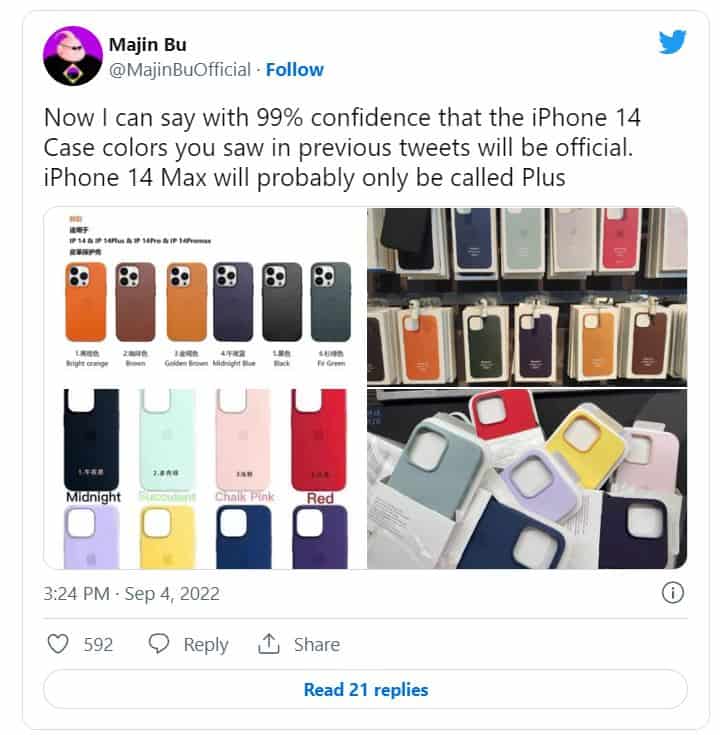 iPhone 14 case colors leaked iPhone 14 colors iPhone 14 color iPhone 14 case color