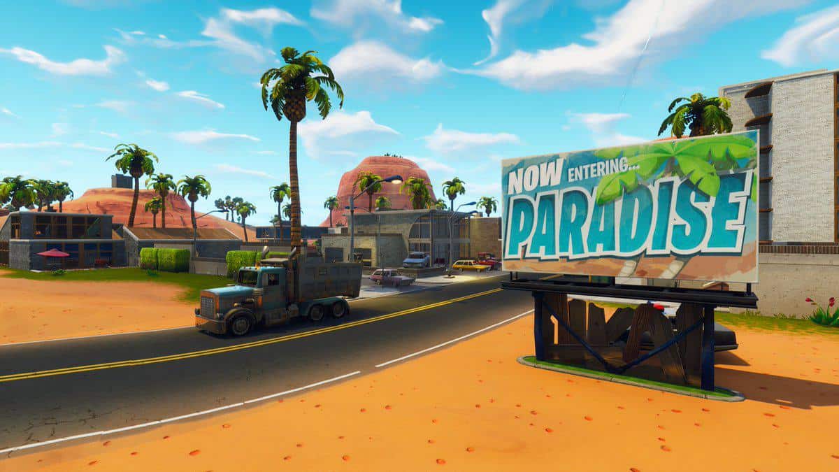 Paradise Palsm Welcome Sign