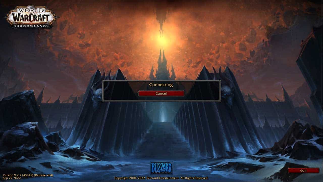 How to check the World of Warcraft realm status at any given moment