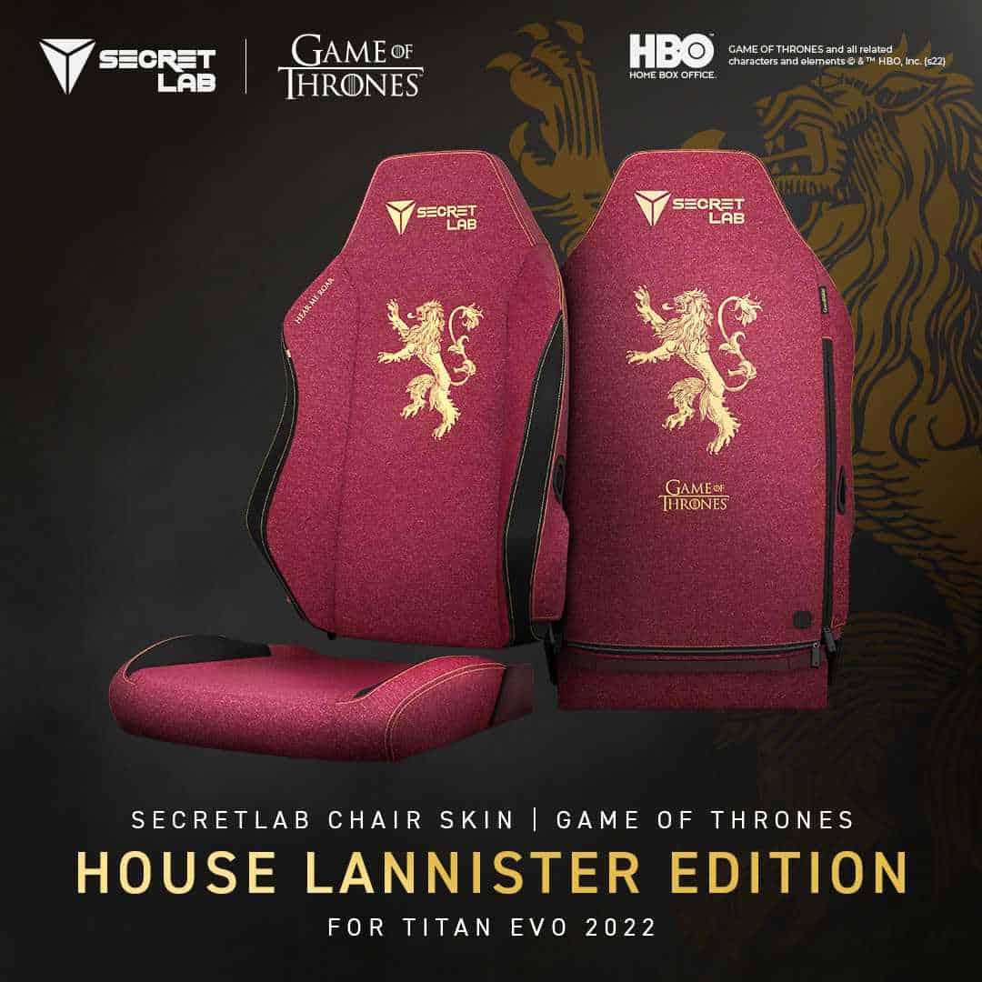 Secretlab Chair Skin Game of Thrones House Lannister Edition