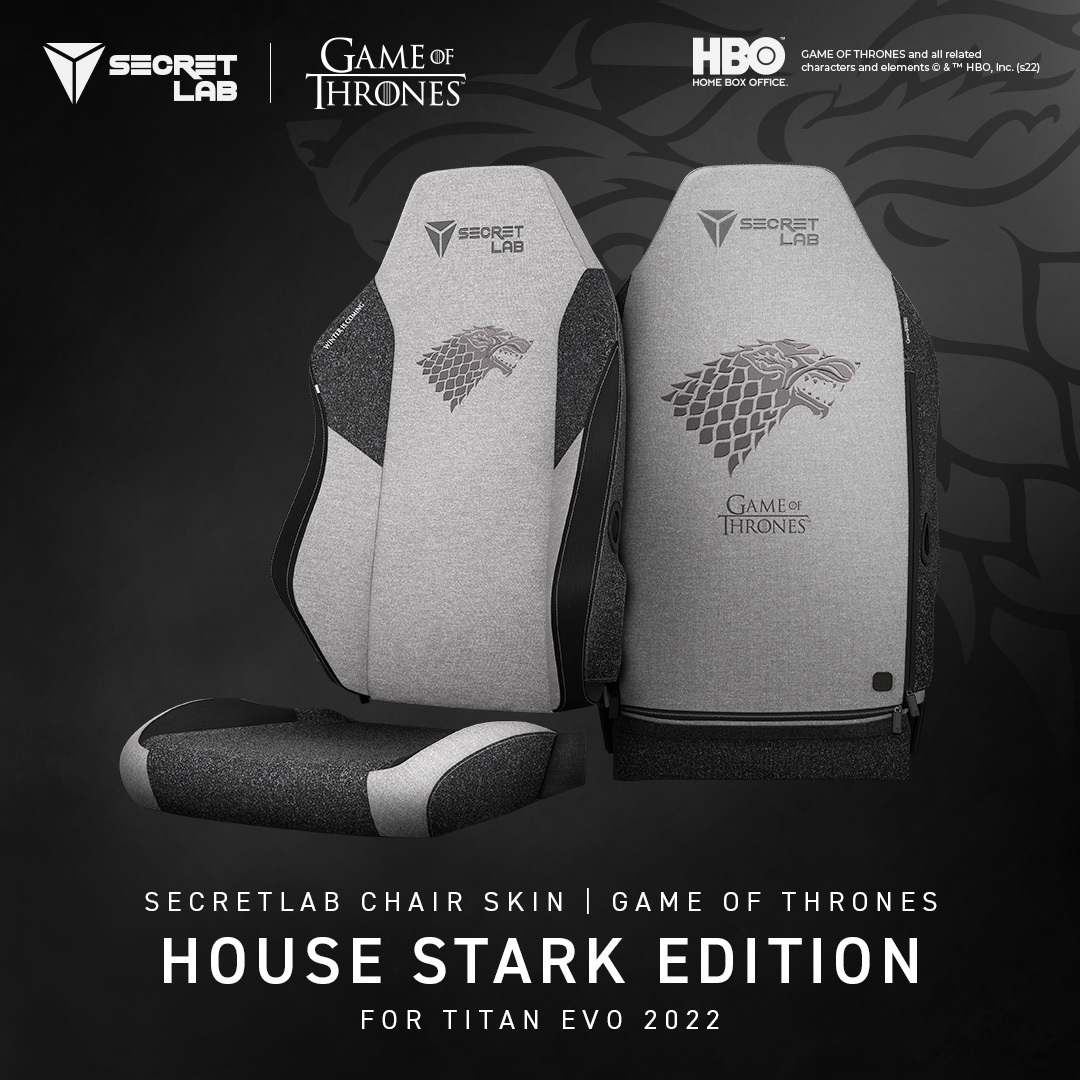 Secretlab Chair Skin Game of Thrones House Stark Edition