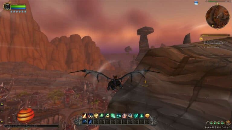 WoW Dragonflight Flying Dracthyr screenshot