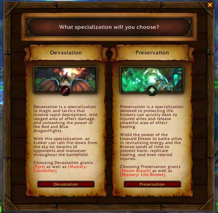Spécialisation WoW Dragonflight Healer