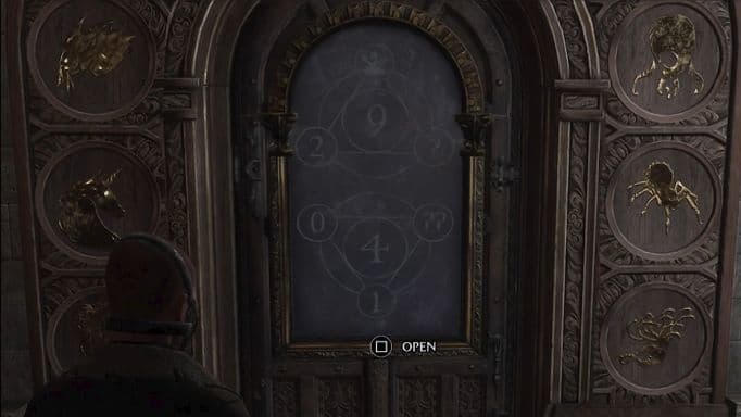 How do you open the number puzzle doors in Hogwarts Legacy?