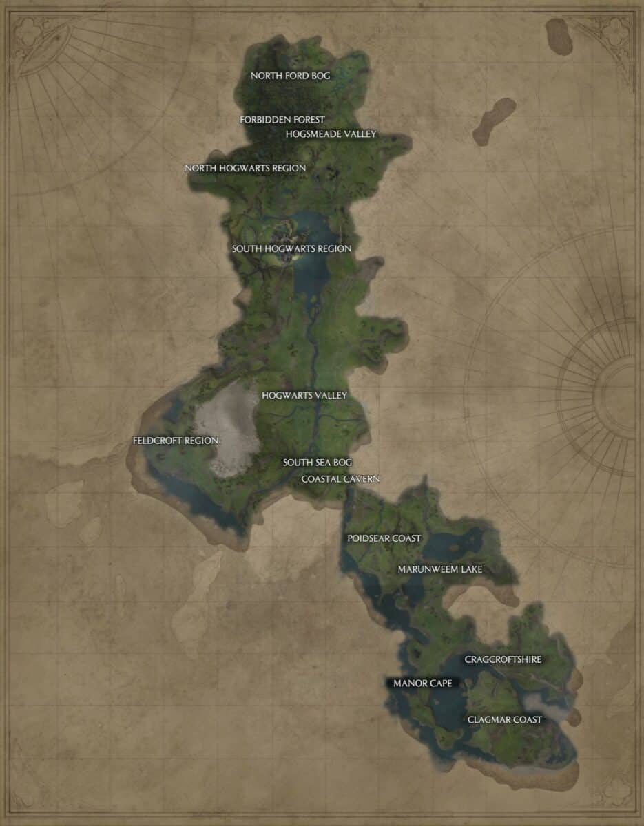 hogwarts legacy interactive map